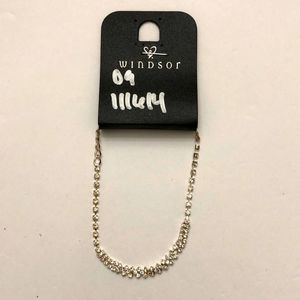 Rhinestone silver color anklet brand new